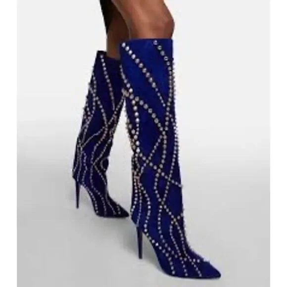 Christian Louboutin Astrilarge Botta Pika 100 Boots Galactiqueen 37.5EU/7.5US - Picture 3 of 12